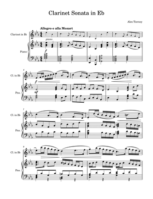 Clarinet Sonata in Eb, 1st mov.