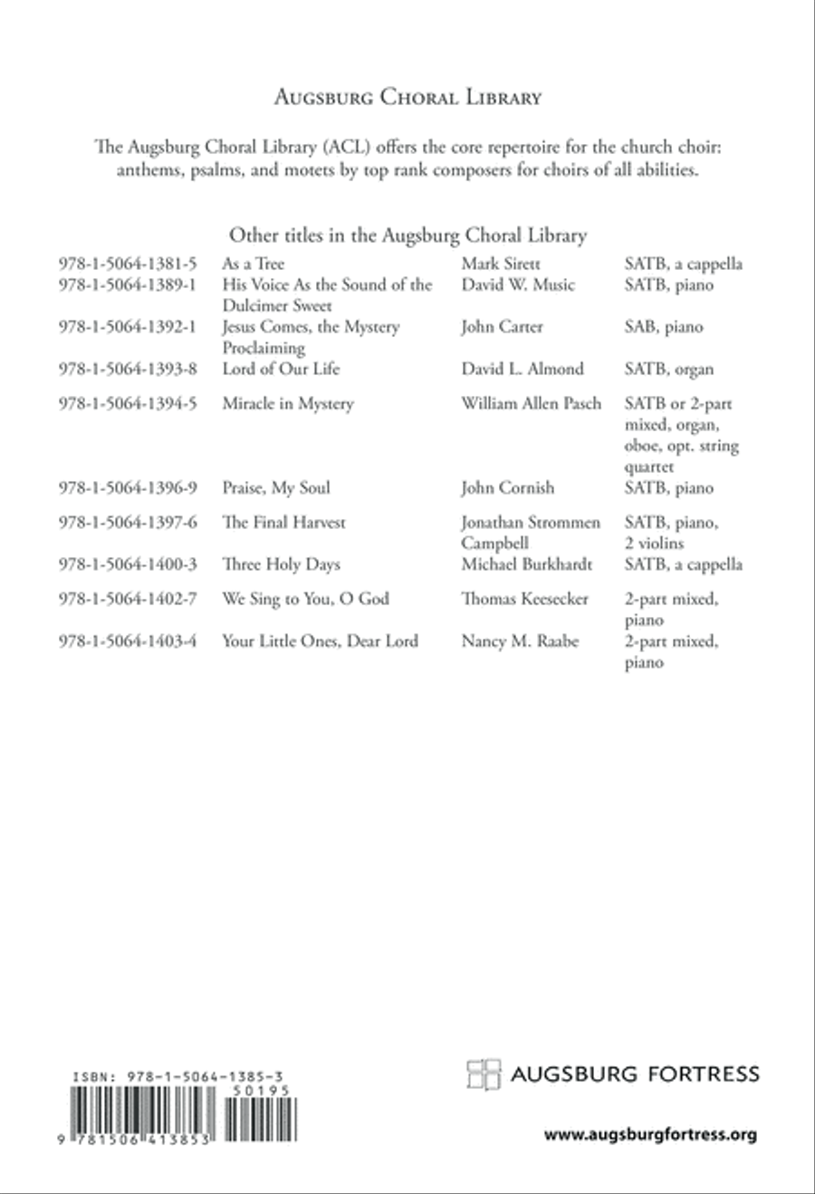 Come Thou Bright and Morning Star 4-Part scores gallery preview page 13