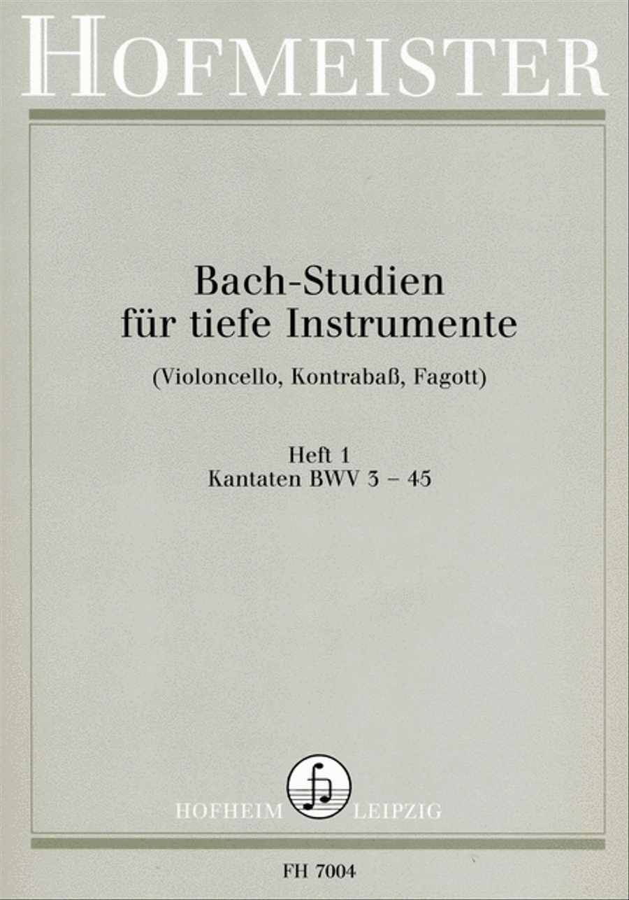 Bach-Studien für tiefe Instrumente (Violoncello, Kontrabass, Fagott) Bassoon scores gallery preview page 1