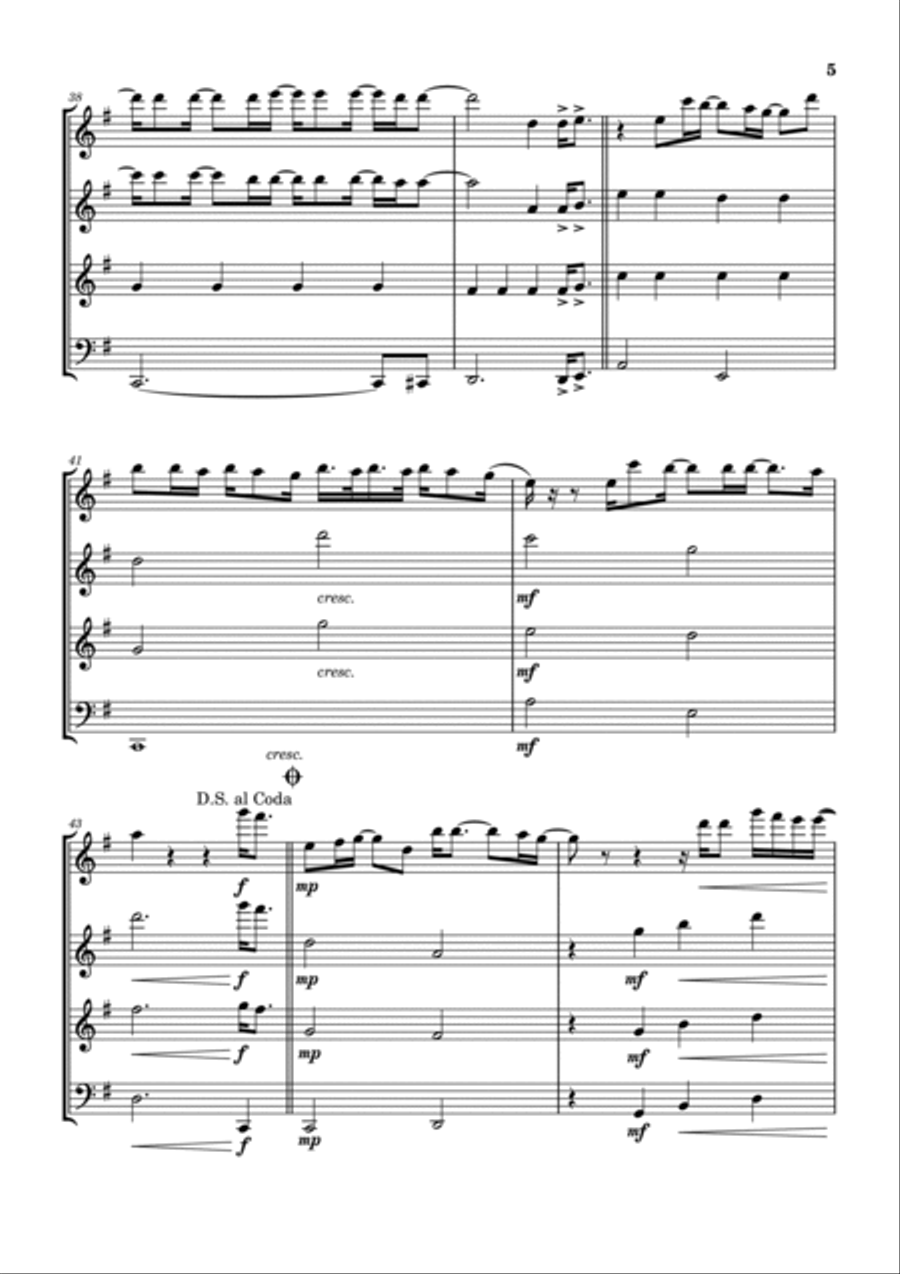 Carried Away Woodwind Quartet scores gallery preview page 6