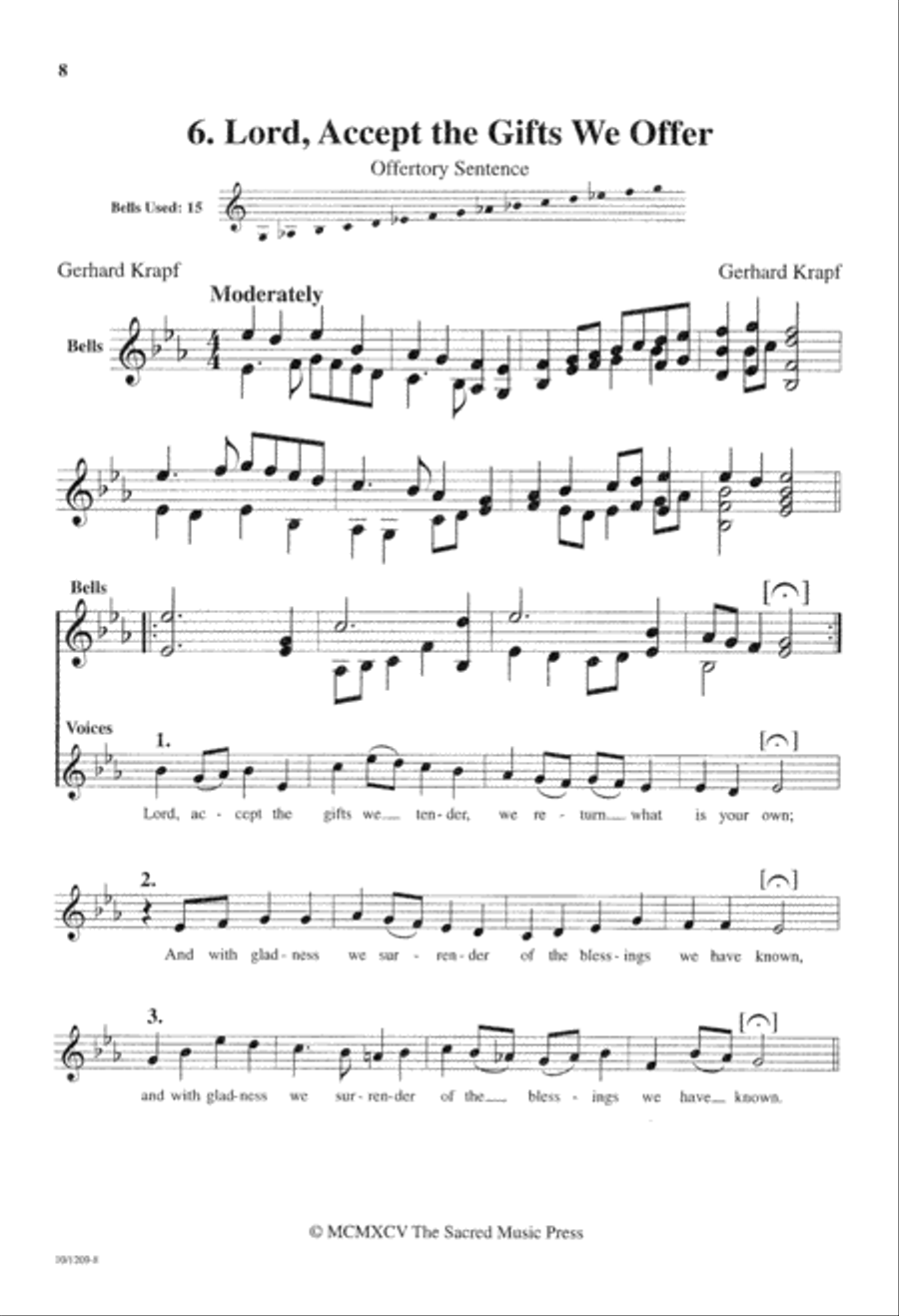 Responses for Handbells and Voices Unison Choir scores gallery preview page 8