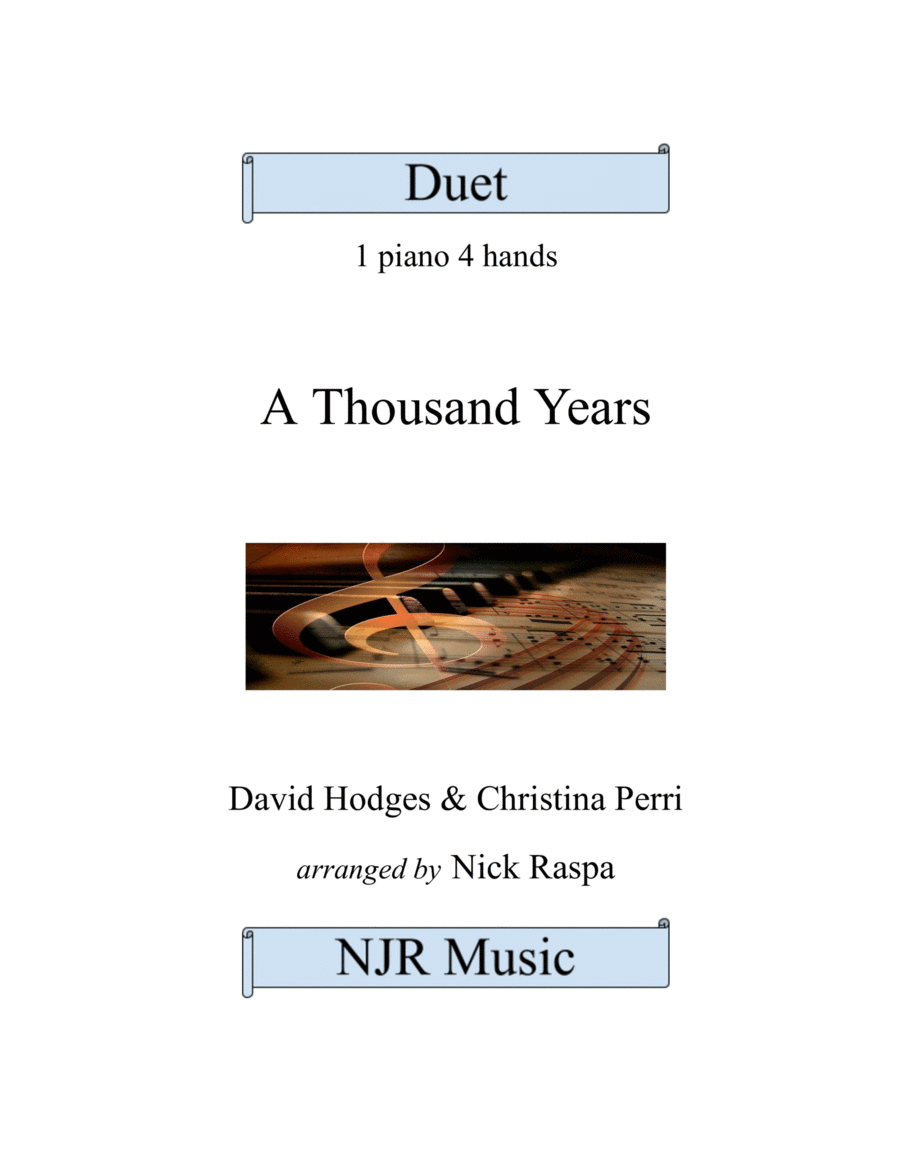 A Thousand Years 1 Piano, 4-Hands scores gallery preview page 1