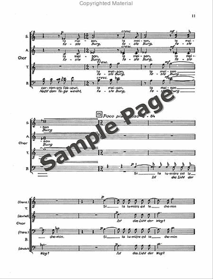Sutermeister H Ecclesia Kantate (1972/73) 4-Part scores gallery preview page 12