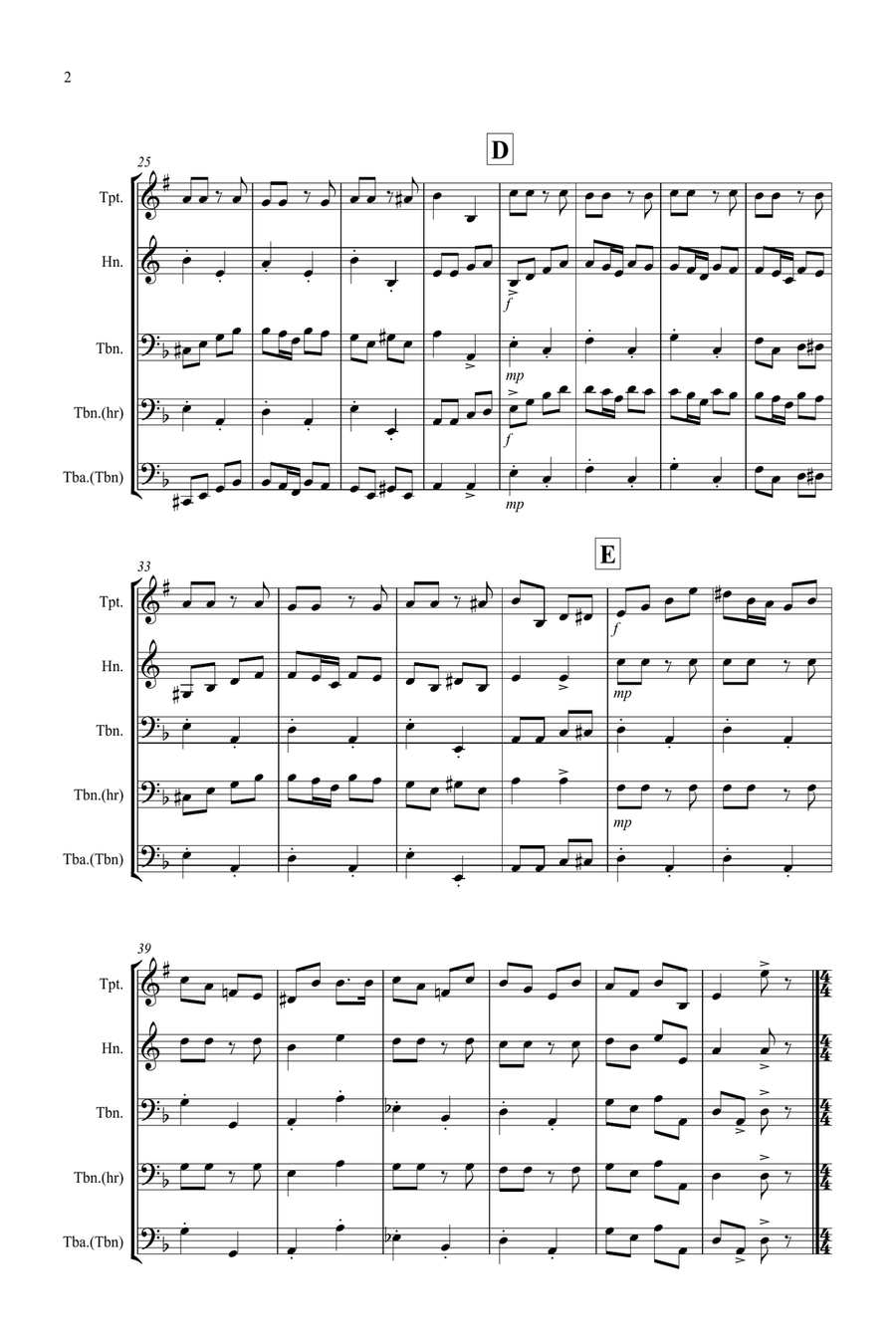 3 Halloween Pieces for Brass Trio Brass Trio scores gallery preview page 2