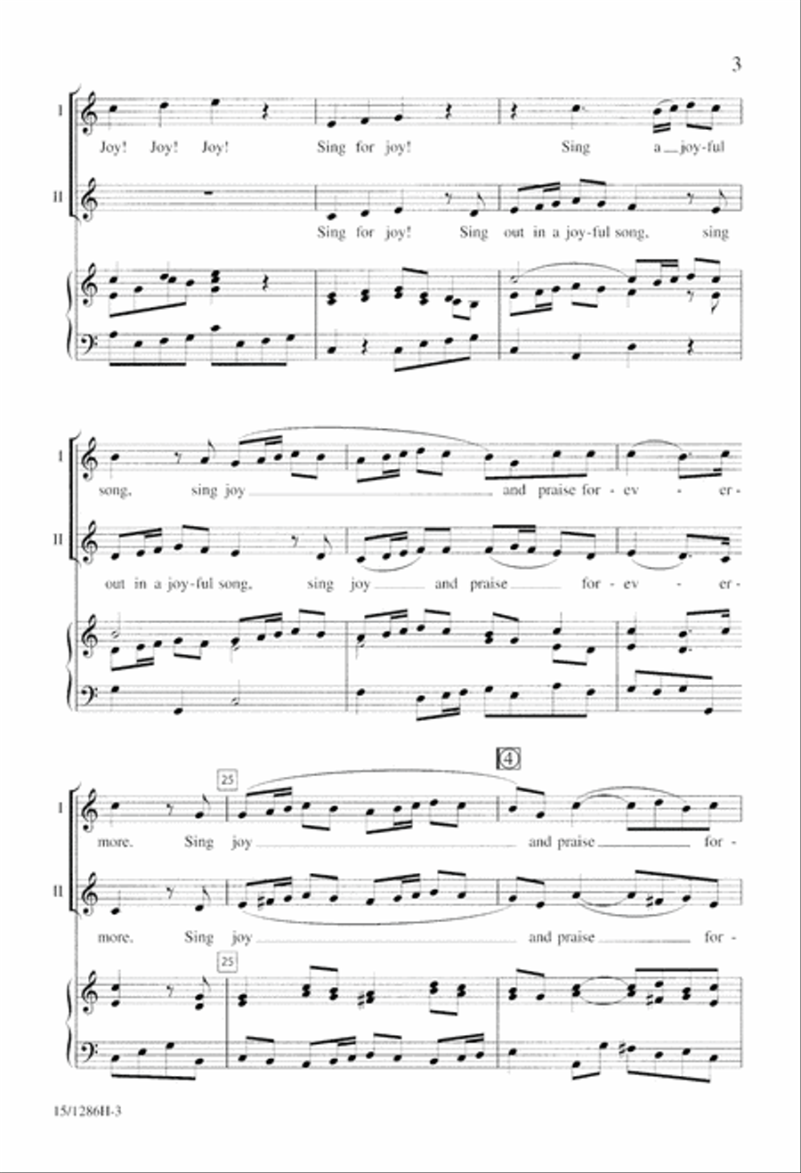 Sing for Joy! 3-Part scores gallery preview page 4