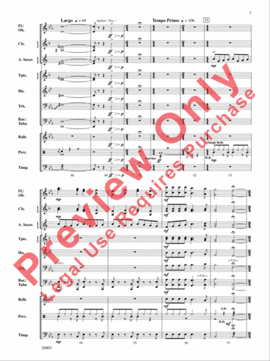The Merry Christmas Machine Concert Band scores gallery preview page 8