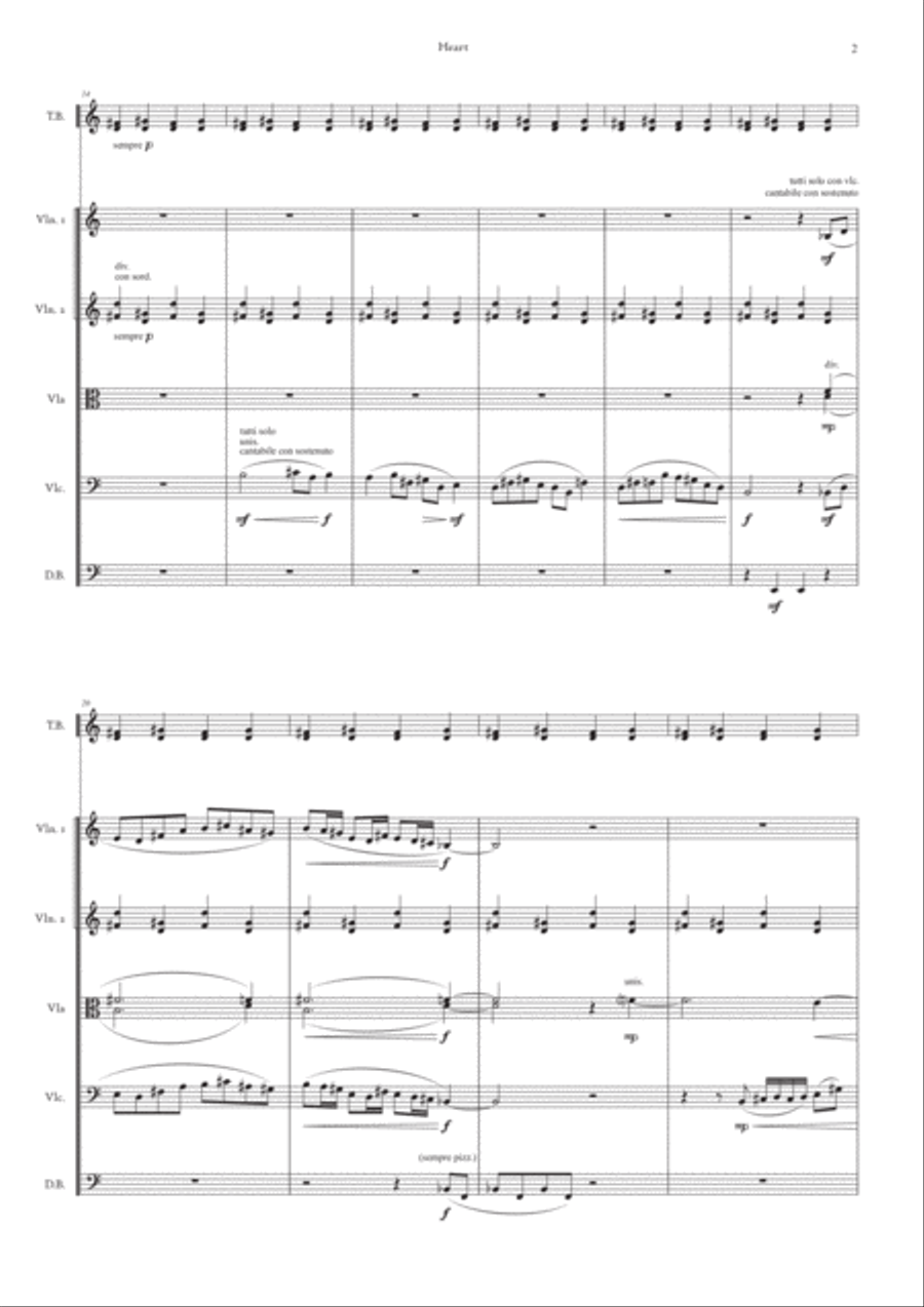 Heart Op.27 No.5 String Orchestra scores gallery preview page 3