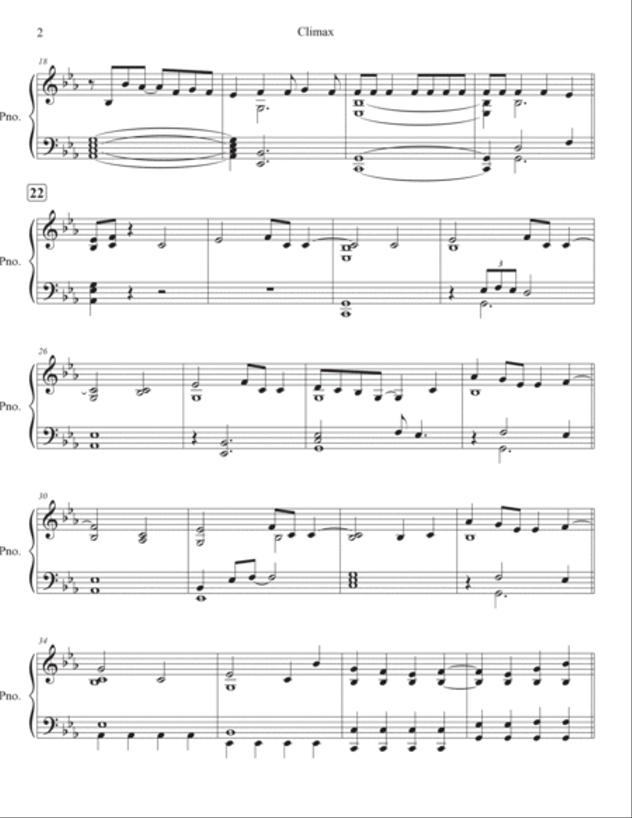 Climax Piano Solo scores gallery preview page 2