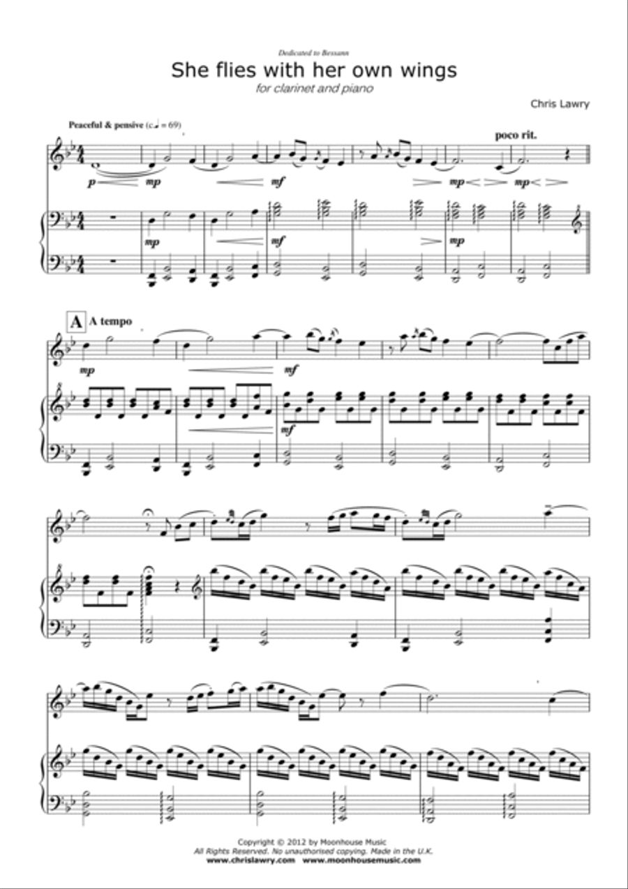 She Flies With Her Own Wings Woodwind Duet scores gallery preview page 2