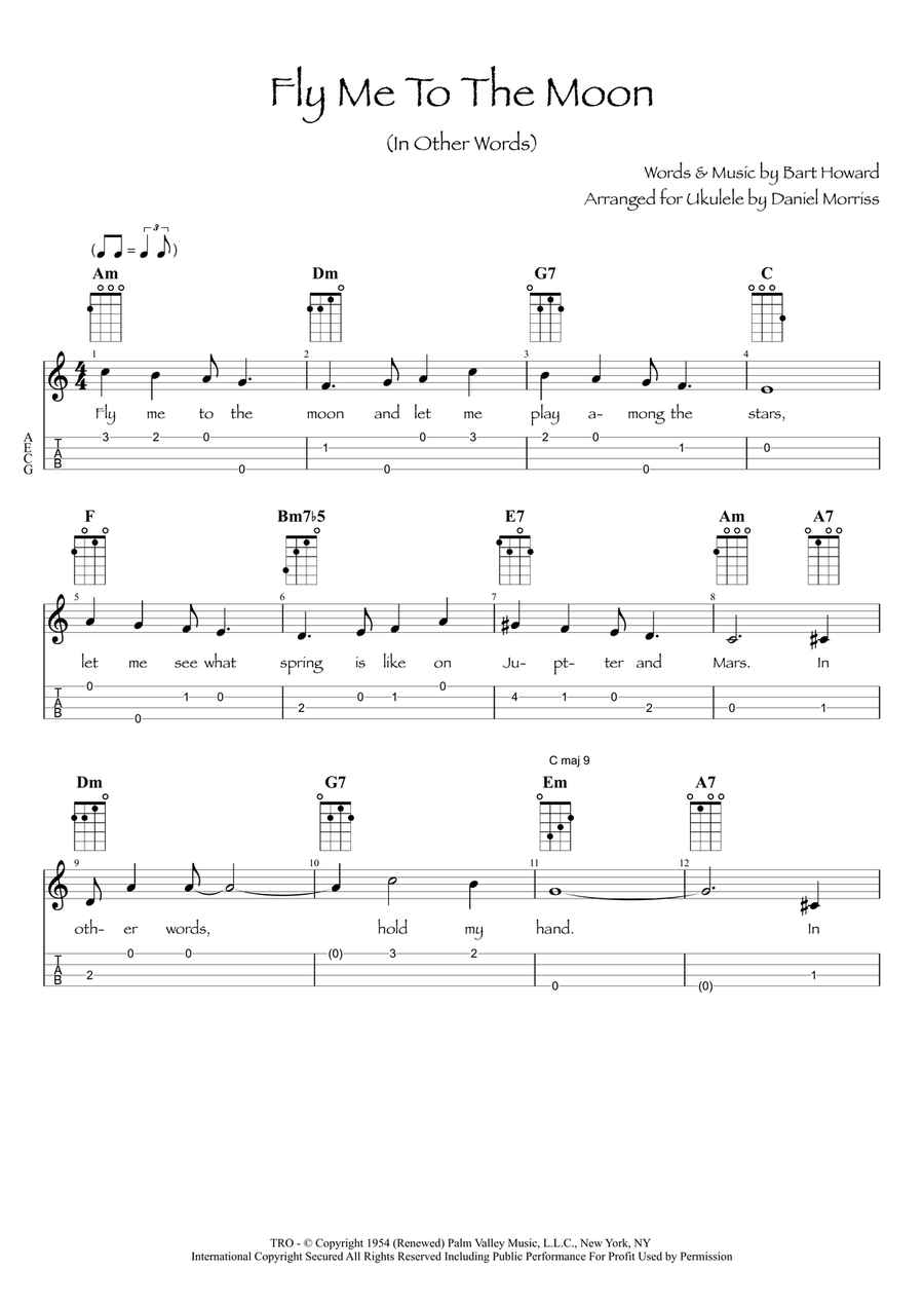 Fly Me To The Moon (in Other Words) Ukulele scores gallery preview page 2