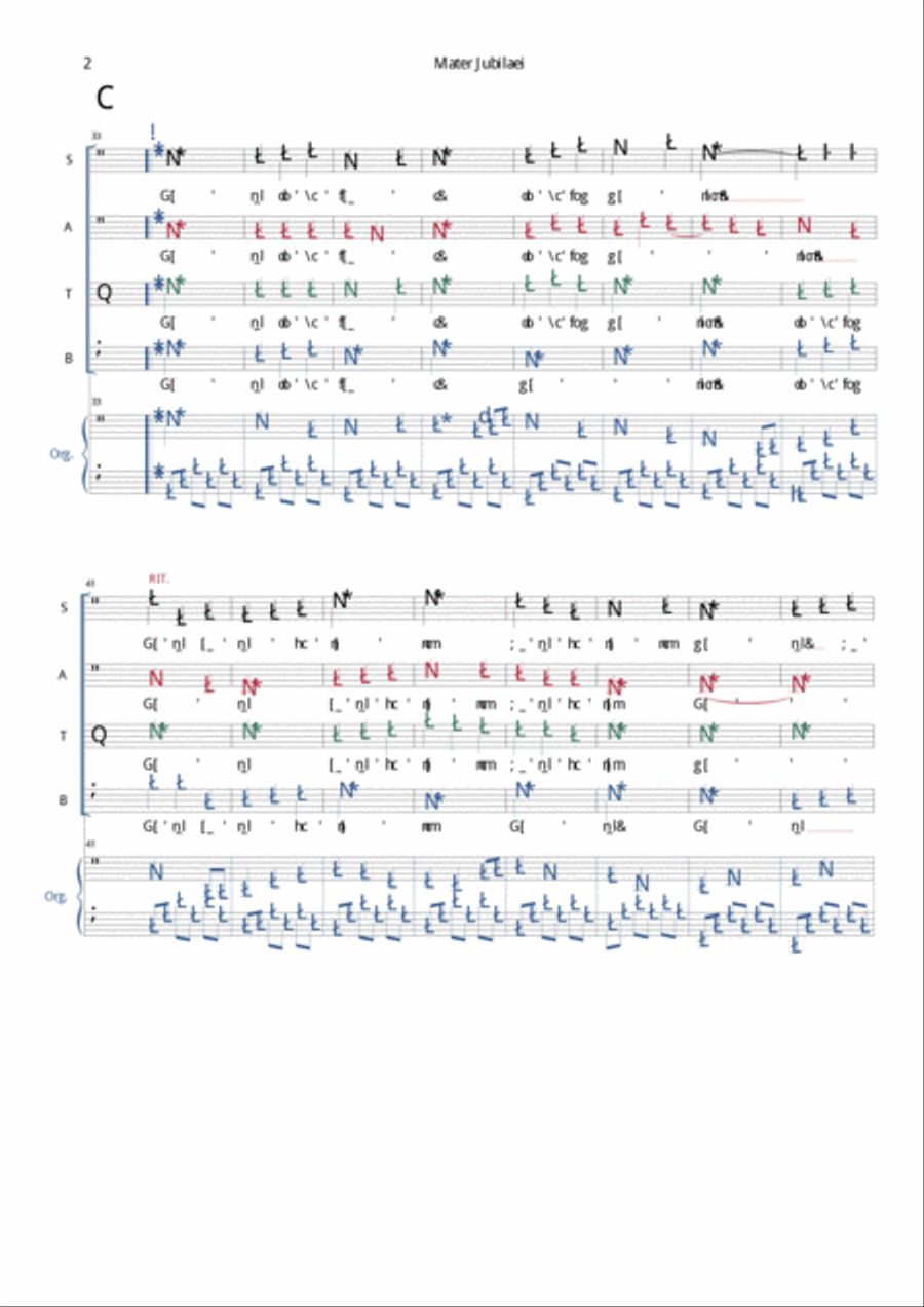 Mater Jubilaei 4-Part scores gallery preview page 3