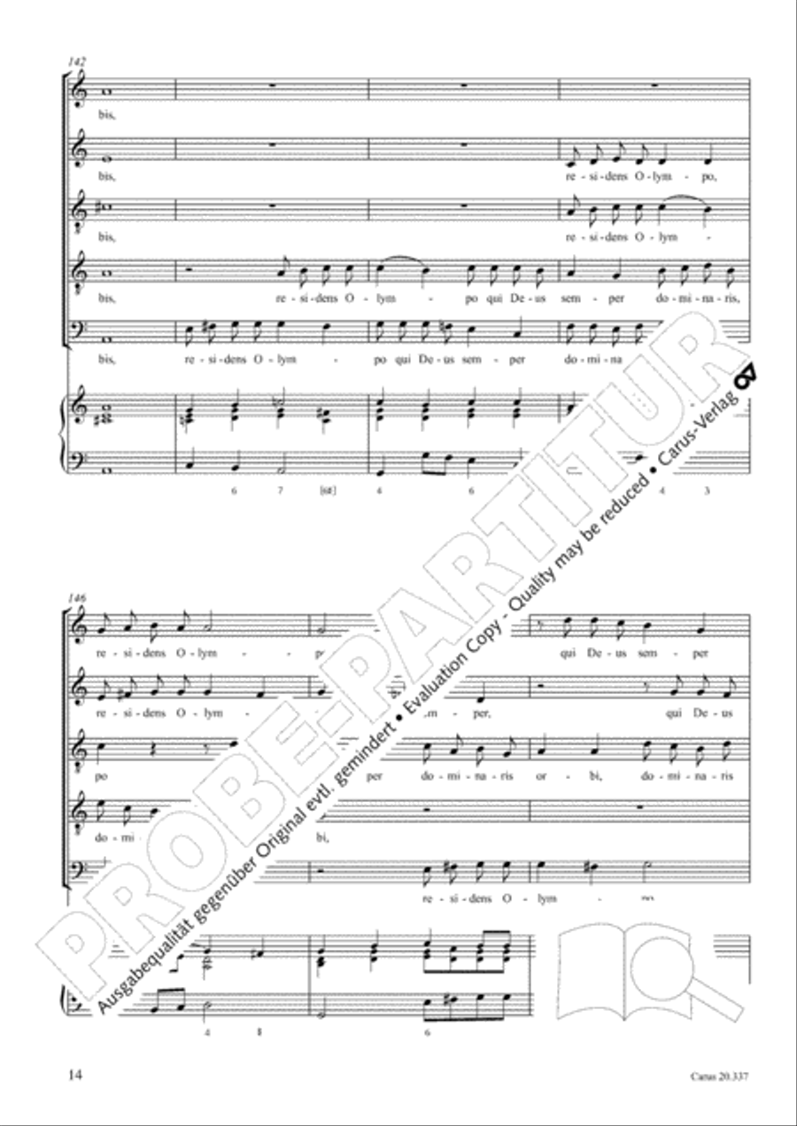 Aufer immensam, aufer, Deus SATTB scores gallery preview page 14