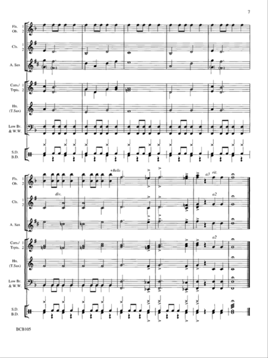 Fanfare And Procession Concert Band scores gallery preview page 6