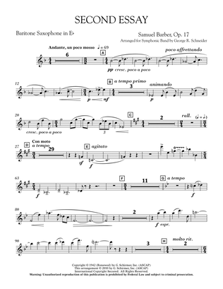 Second Essay - Eb Baritone Saxophone