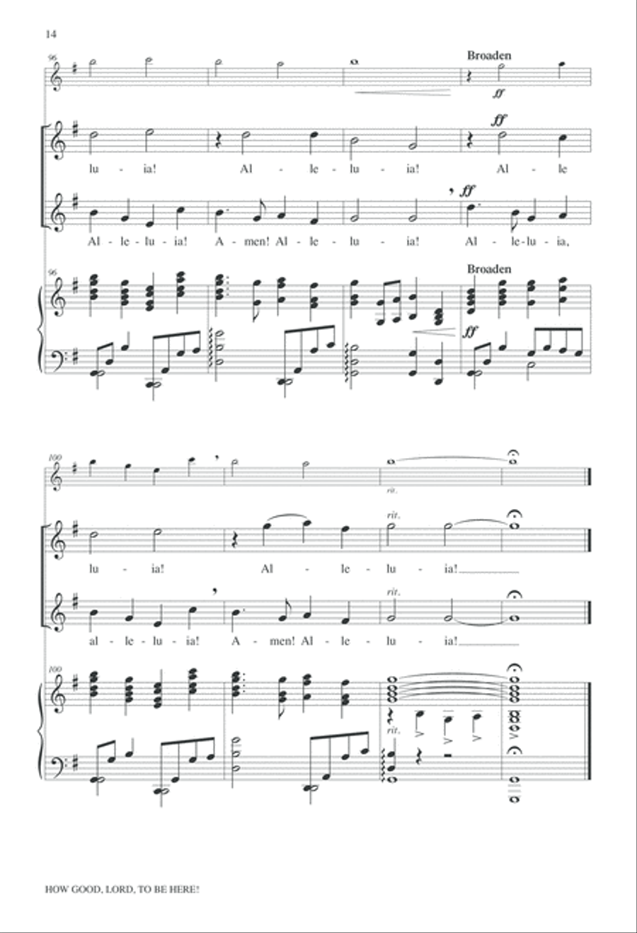 How Good Lord to be Here How Good Lord to be Here 4-Part scores gallery preview page 14