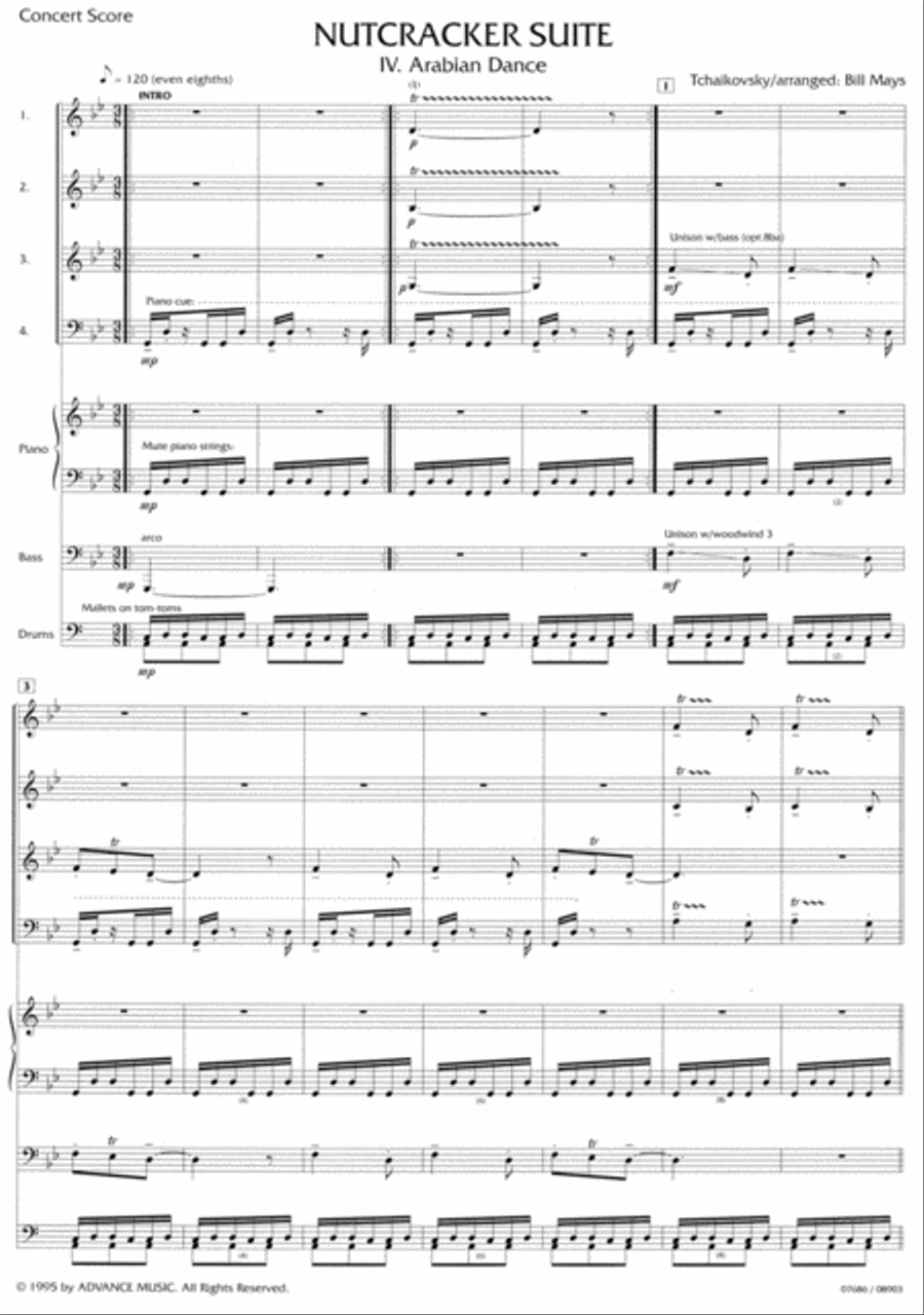 Nutcracker Suite, Part IV -- Arabian Dance Small Ensemble scores gallery preview page 2
