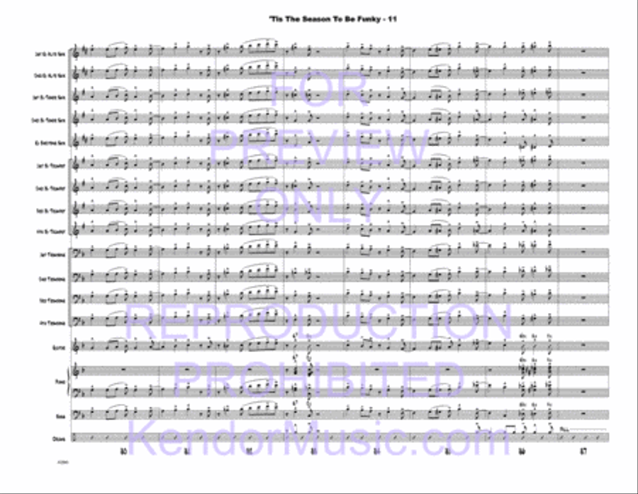 Tis The Season To Be Funky Jazz Ensemble scores gallery preview page 13