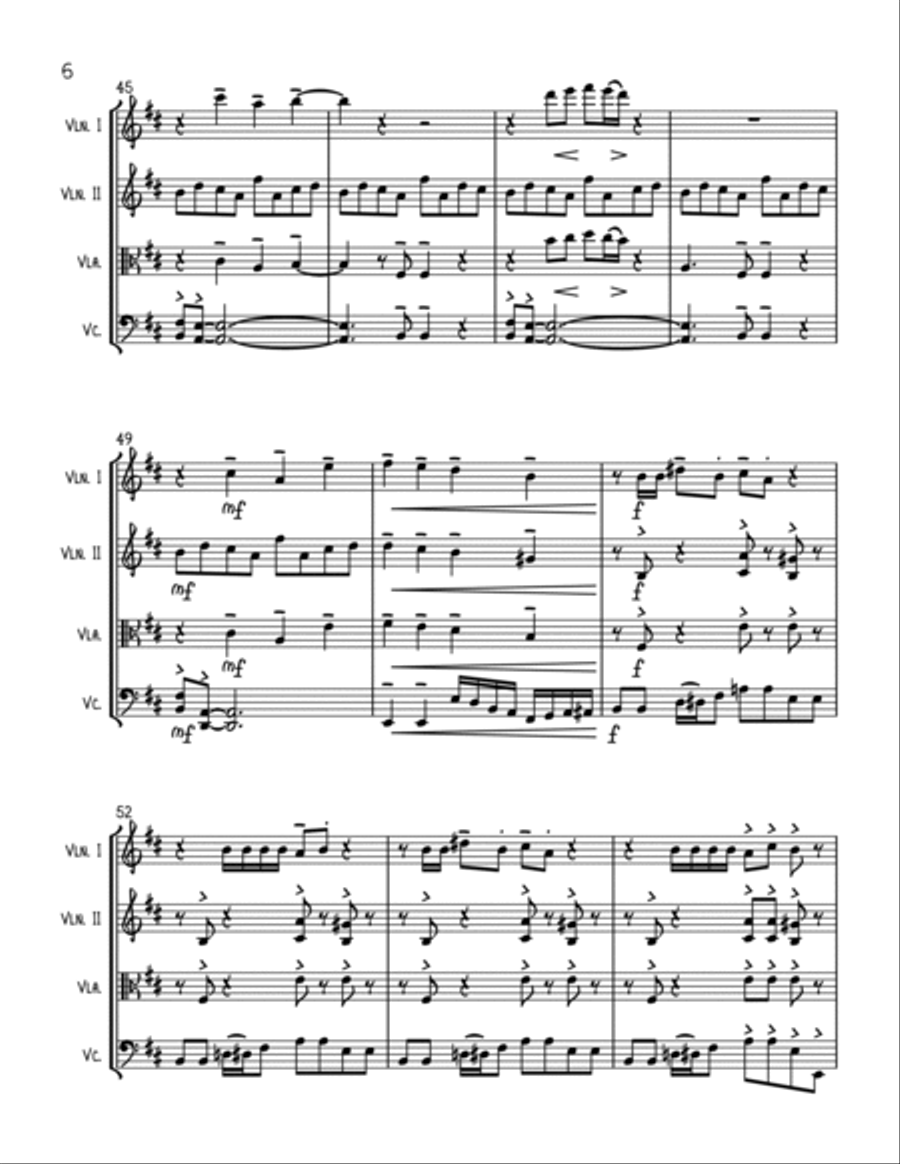 Ghostbusters String Quartet scores gallery preview page 6