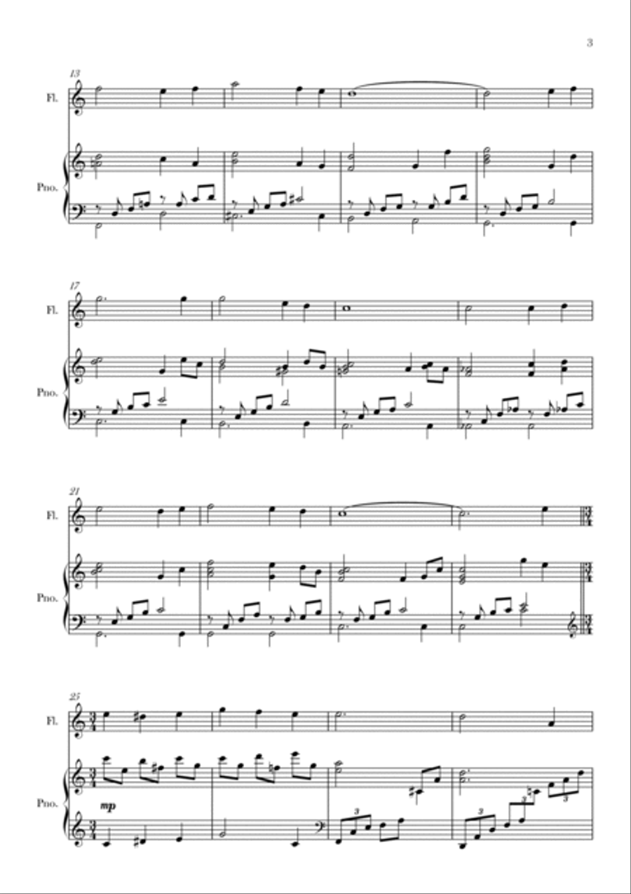 Turn your eyes upon Jesus (Flute and Piano) Flute scores gallery preview page 3