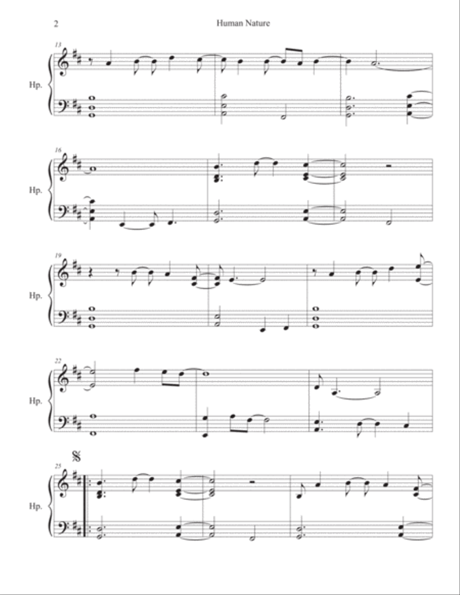 Human Nature Harp scores gallery preview page 2