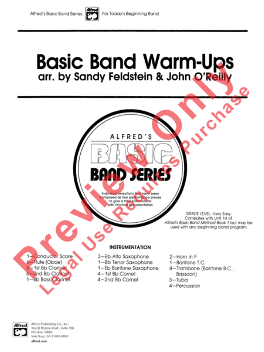 Basic Band Warm-ups