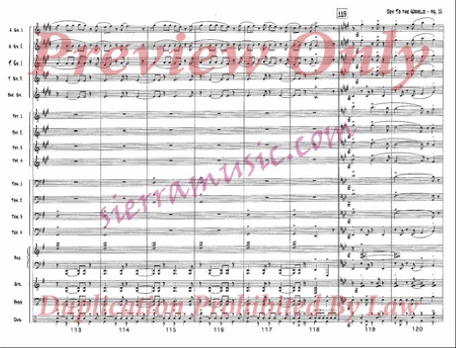 Joy to the World Jazz Ensemble scores gallery preview page 16