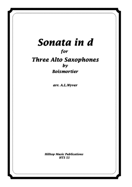 Sonata in d arr. three equal saxophones image number null