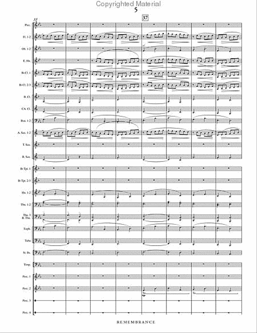Remembrance Remembrance Concert Band scores gallery preview page 6