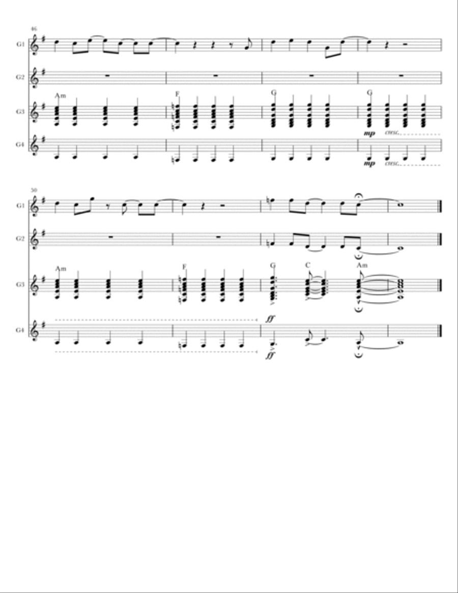 Hurt Guitar Ensemble scores gallery preview page 4