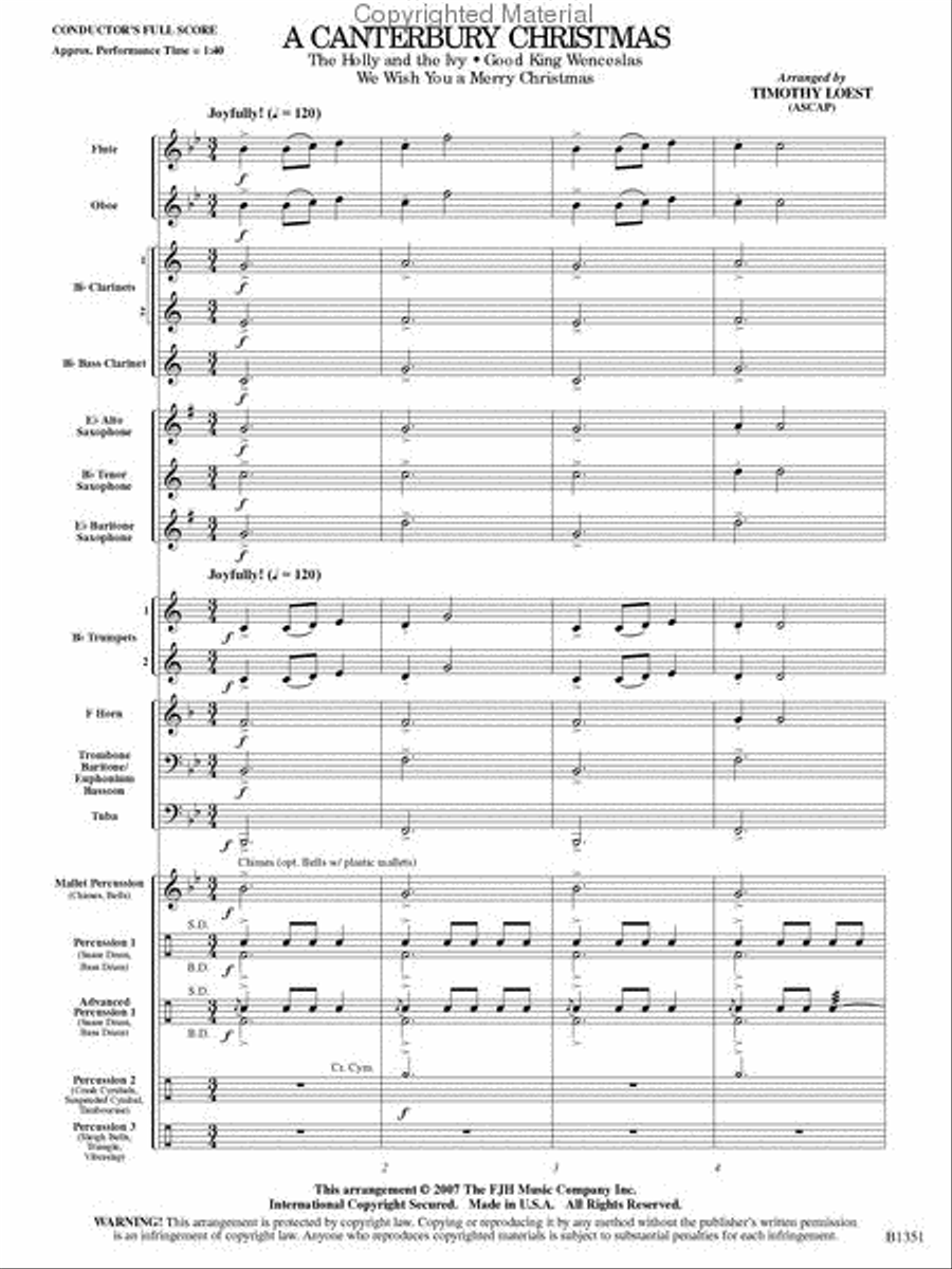 A Canterbury Christmas Concert Band scores gallery preview page 2