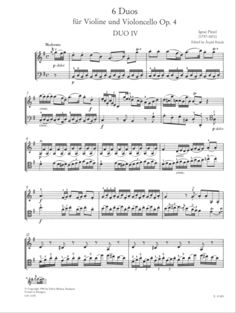6 Duos for violin and cello String Duet scores gallery preview page 2