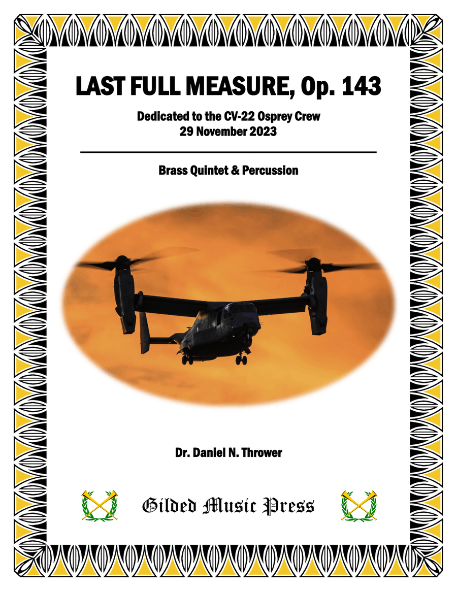 Last Full Measure, Op. 143 (Brass Quintet & Percussion) Brass Quintet scores gallery preview page 1