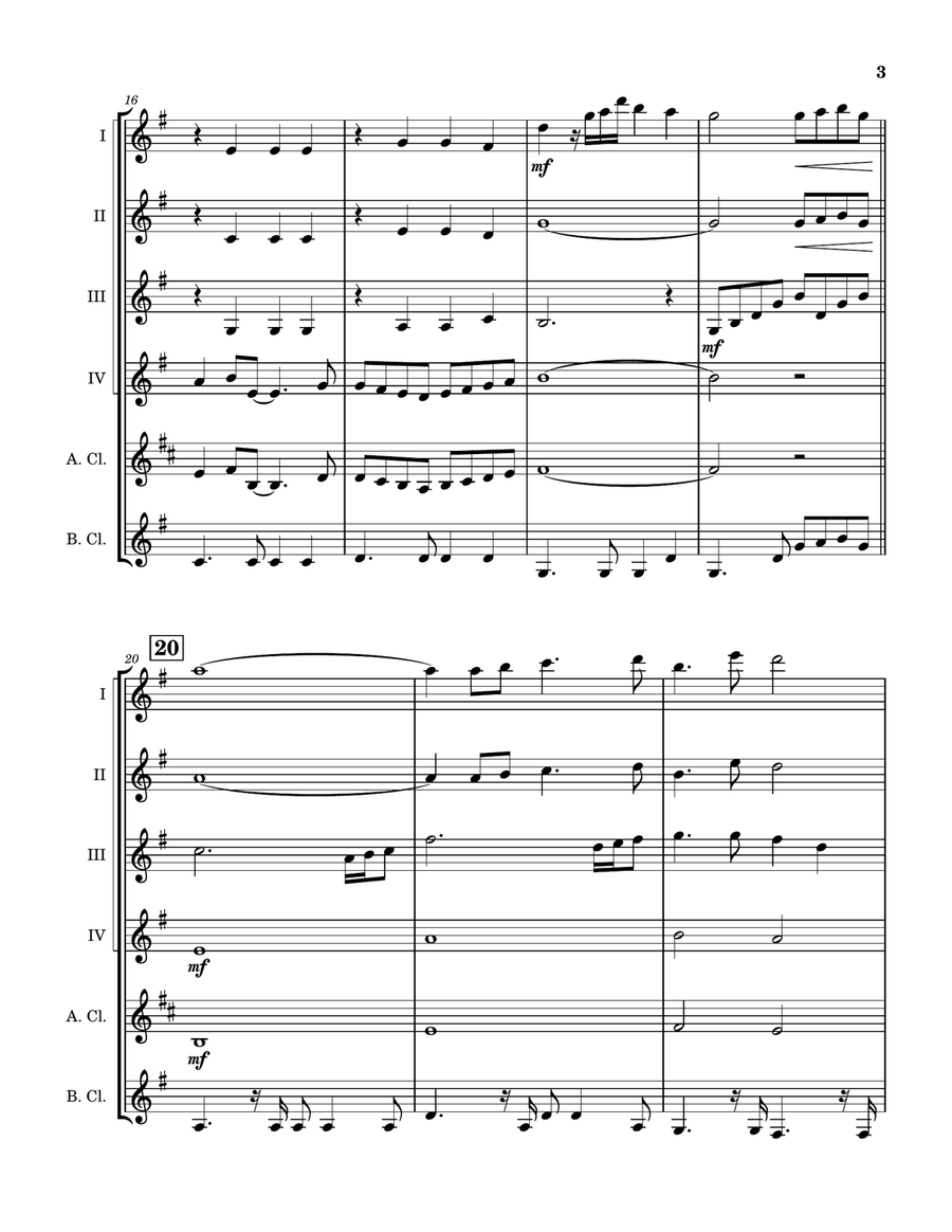 Vincent (Starry Starry Night) Clarinet Quintet scores gallery preview page 4