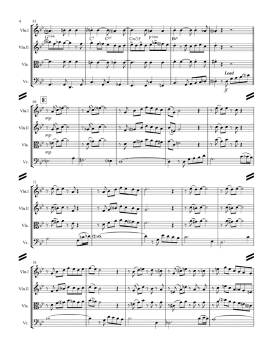 The Shadow Of Your Smile String Quartet scores gallery preview page 5