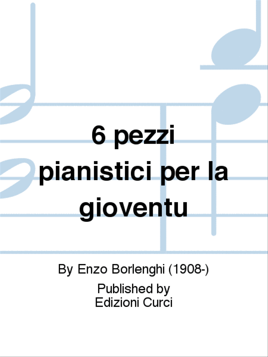 6 pezzi pianistici per la gioventu Piano Solo scores gallery preview page 1