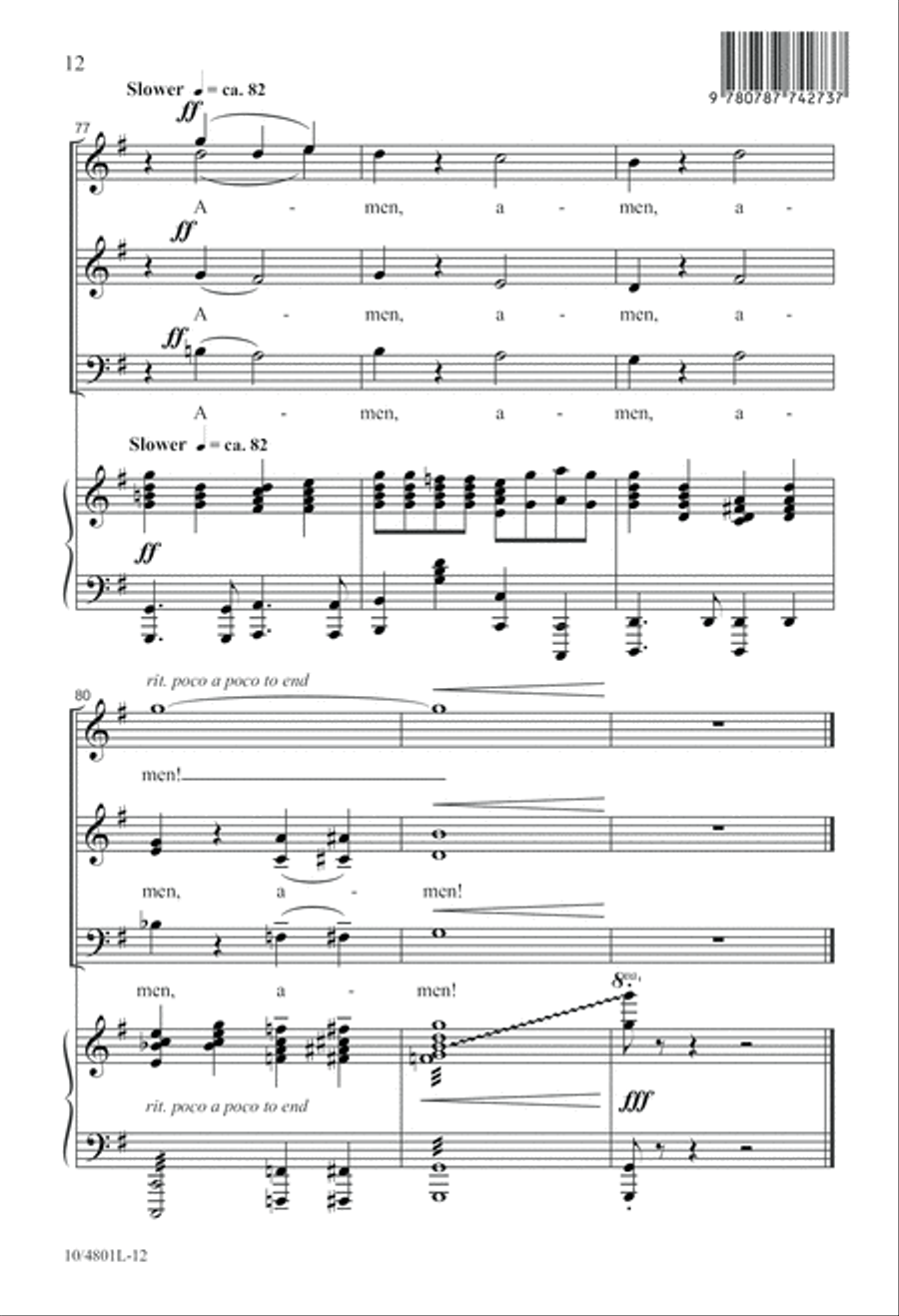 Amen! Tell It on the Mountain! 3-Part scores gallery preview page 12