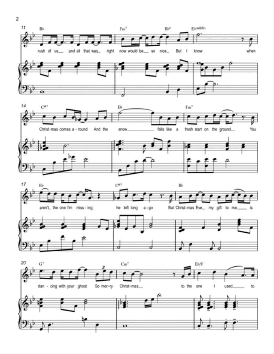 Merry Christmas (to the One I Used to Know) Voice scores gallery preview page 2