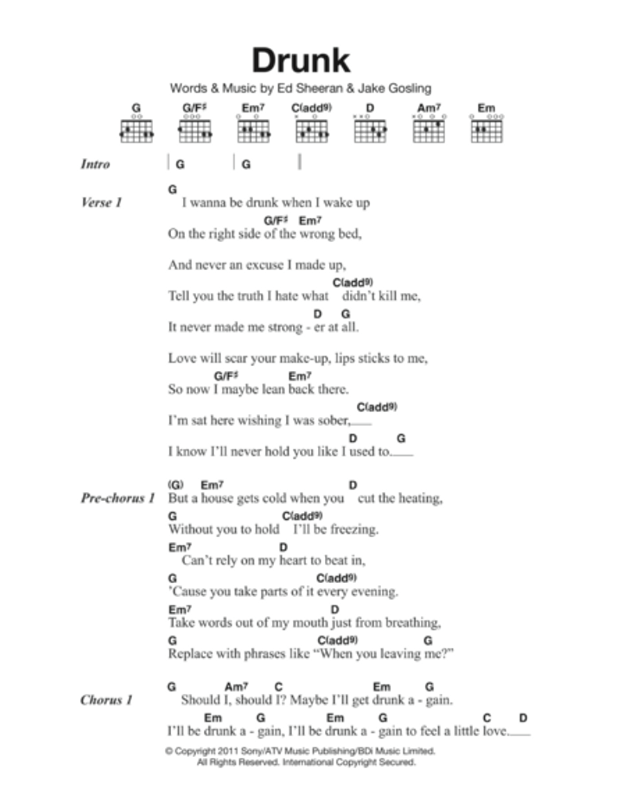 Drunk Acoustic Guitar scores gallery preview page 1