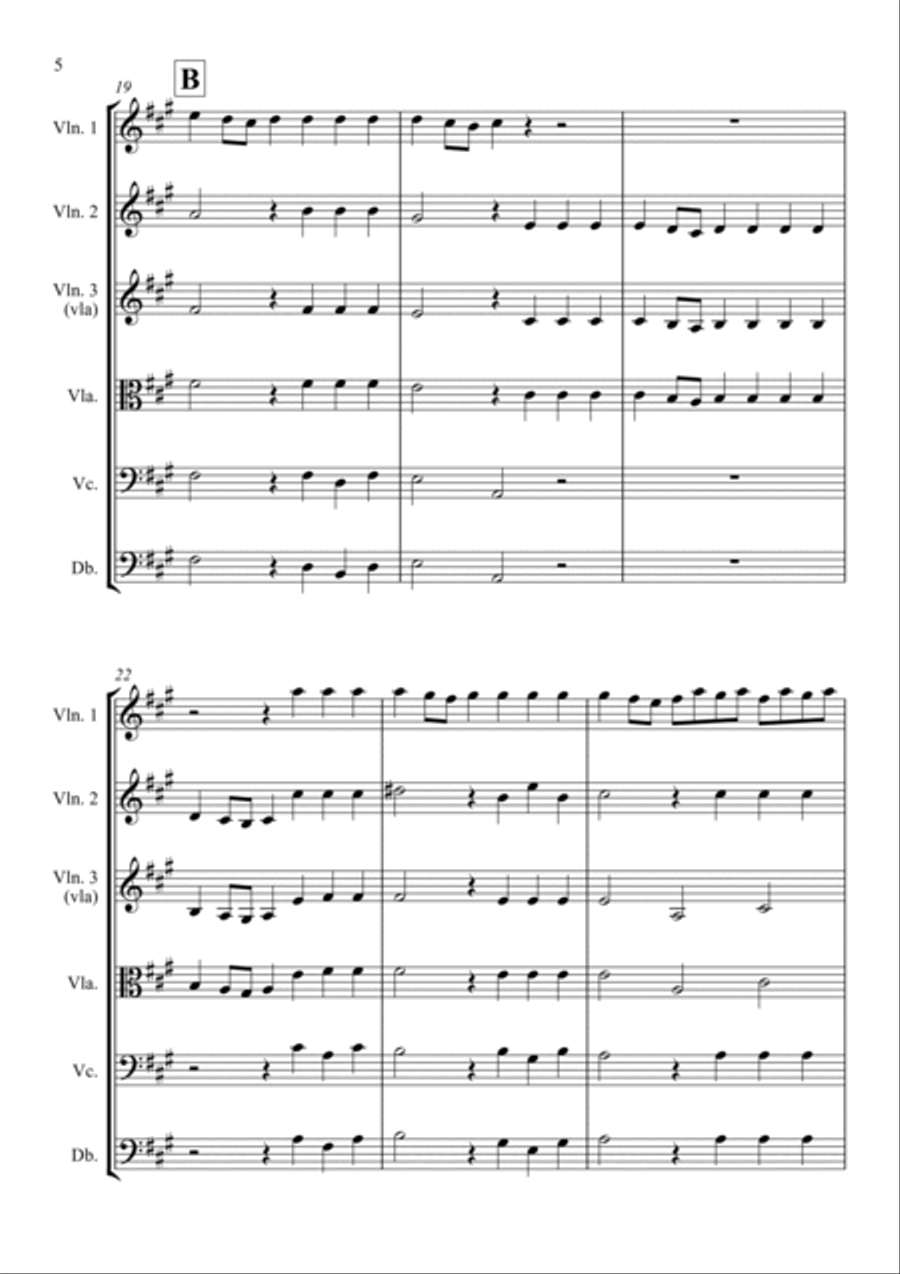 Alla Hornpipe from Handel's Water Music - for String Orchestra String Orchestra scores gallery preview page 6