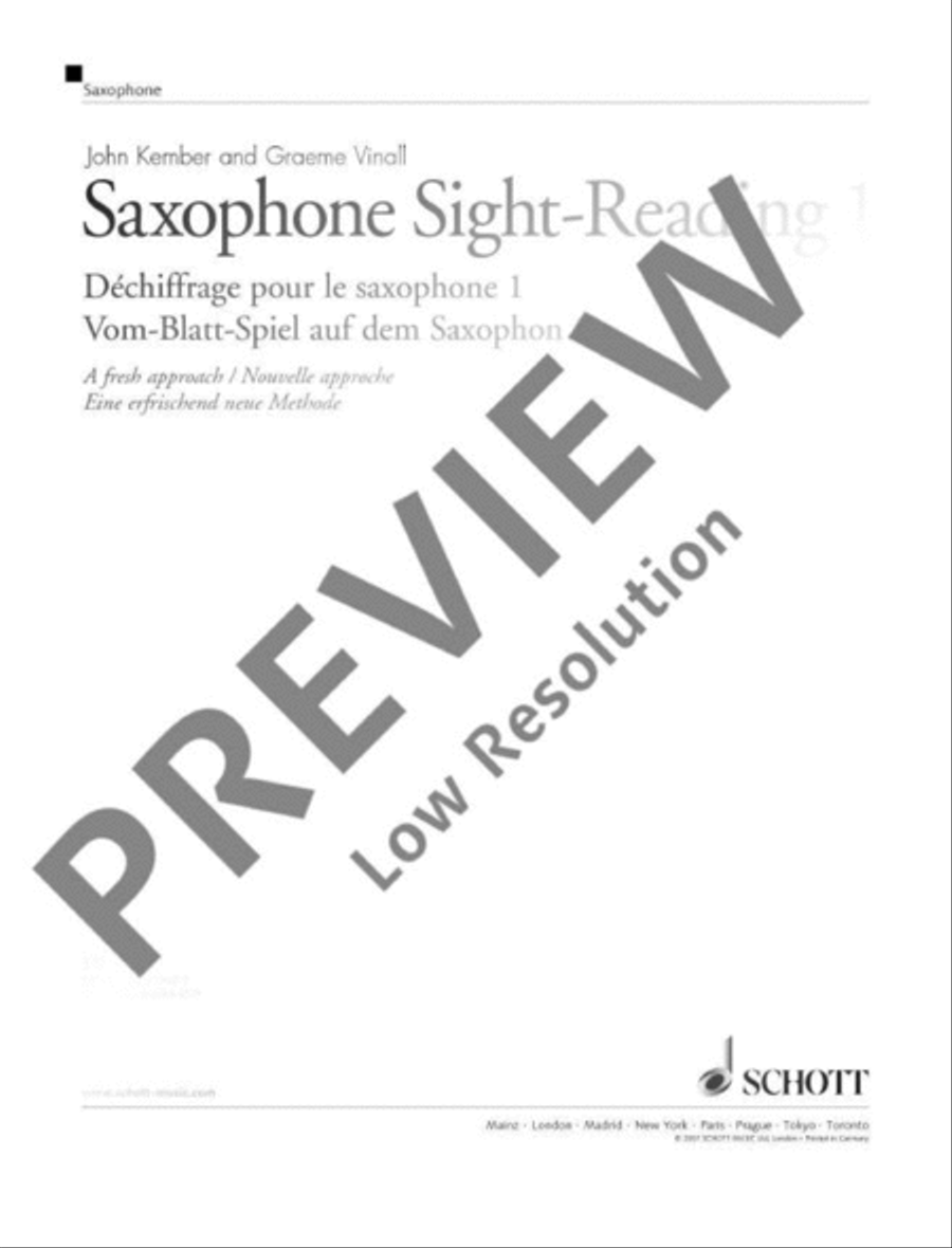 Saxophone Sight-Reading 1 Saxophone Solo scores gallery preview page 2