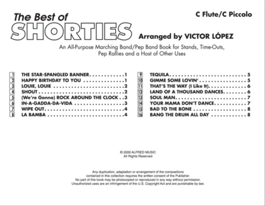 The Best of Shorties Marching Band scores gallery preview page 2