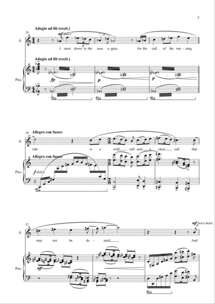 Sea Fever High Voice scores gallery preview page 3