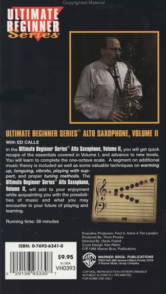 Ultimate Beginners Series Video - Alto Sax Volume II (VHS)