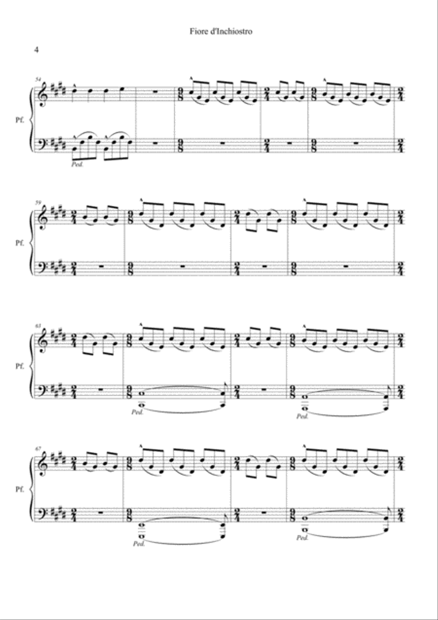 Fiore d'Inchiostro Fiore d'Inchiostro Piano Solo scores gallery preview page 4