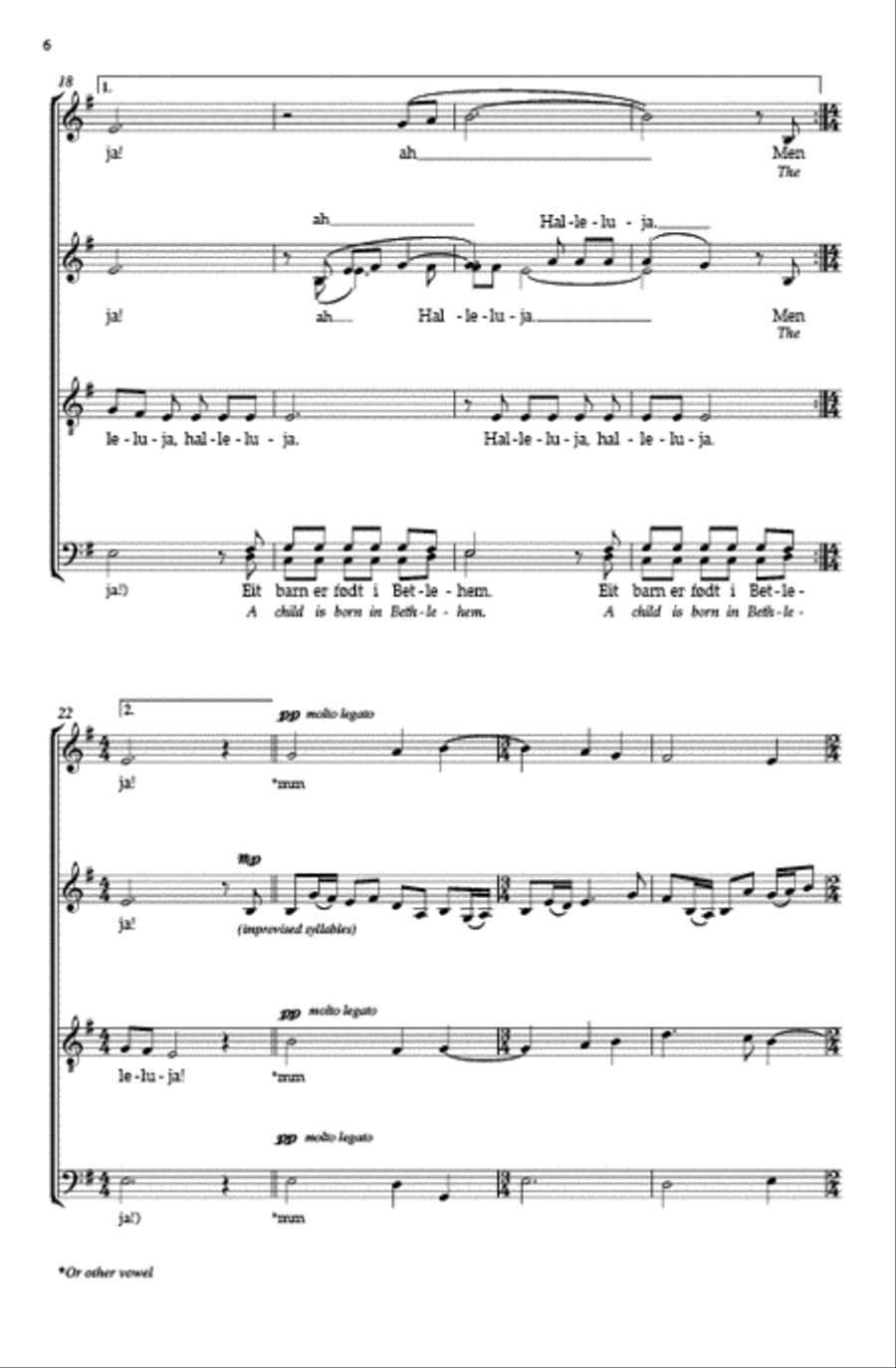Eit barn er fodt i Bethlehem 4-Part scores gallery preview page 5