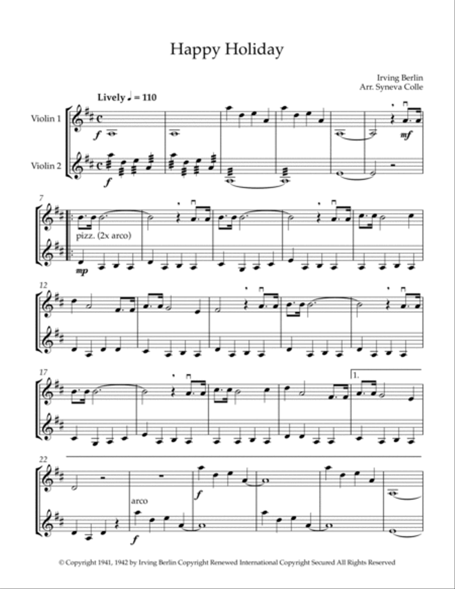 Happy Holiday Happy Holiday String Duet scores gallery preview page 2
