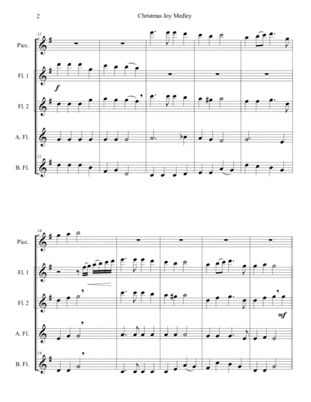 Christmas Joy Medley for Flute Choir image number null