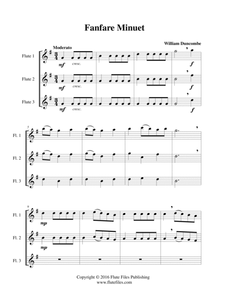 Fanfare Minuet - Flute Trio image number null
