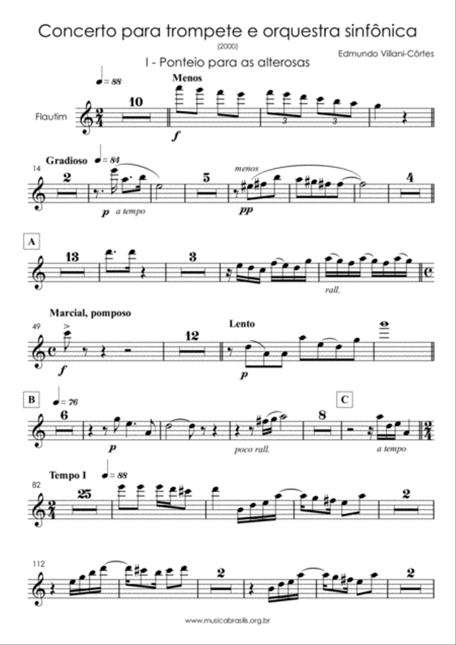 Concerto para trompete e orquestra sinfônica (partes) Full Orchestra scores gallery preview page 3