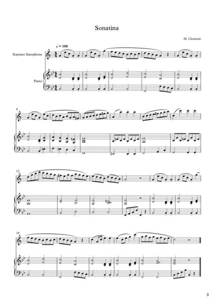 10 Easy Classical Pieces For Soprano Saxophone & Piano Vol. 3